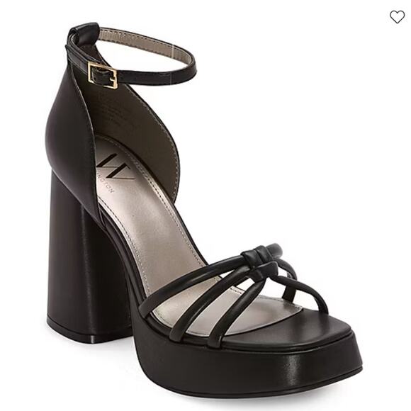 Worthington Womens Ellsworth Heeled Sandals Black Size 9.5M - Picture 1 of 13